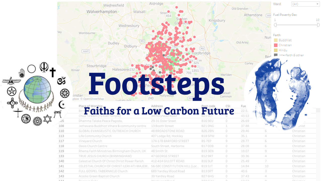 BCF Footsteps Birmingham Faith Community map